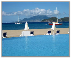 The Infinity Pool Has Great Views of St. Kitts - Nevis Luxury Condo Rentals