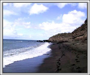 The Black Sand Beach On Nevis