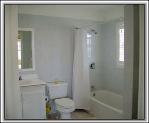 Channel View Villa’s Spacious Bathroom - Nevis Holiday Homes