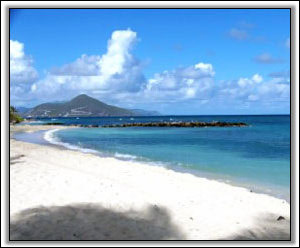 View Of Saint Kitts From Lazy Turtle Villa - Luxury Nevis Villas