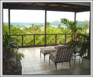 The Veranda Overlooks Oualie Bay - Nevis Property