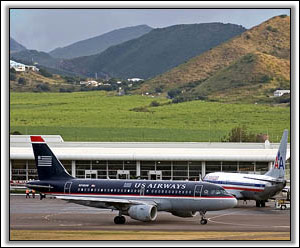 US Airways Flight Arrival In Saint Kitts - Nevis Villa Rentals