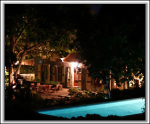 The Pool At Night - Butlers House - Nevis Villas