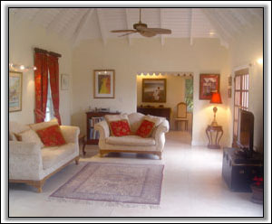 The Spacious Sitting Room At Figtree House  - Luxury Nevis Villas