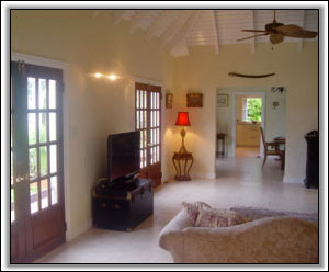 The Living Room Leads To The Dining Area - Nevis Villas To Let