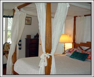 Caribbean Style Linens Adorn The Bed - Nevis Property